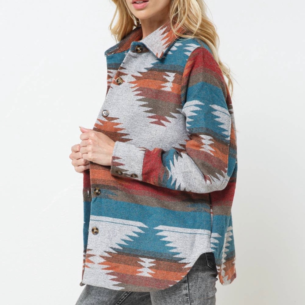 Aztec Rancher Yellowstone Shacket Jacket - Picture 3 of 12